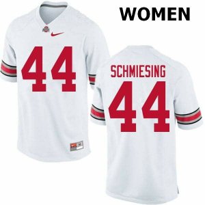 NCAA Ohio State Buckeyes Women's #44 Ben Schmiesing White Nike Football College Jersey XWB4645ZZ